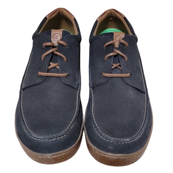 Clarks Men Hodson Moc Toe Casual Derby Oxfords Size US 12W Navy Blue Suede main image 6